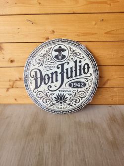 Don Julio 1942 Tequila Round Metal Sign 8"