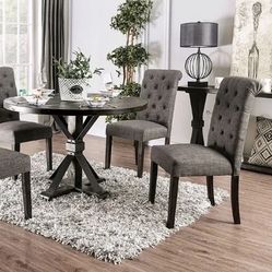 5 PCS Ireland round dining table set- available in 3 colors Now On Sale 939.00 Free Delivery 🚚