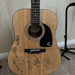 Epiphone Guitar, Signed: Debra Allen, Leona & Ron Williams, Tim Atwood, Bobby G Rice