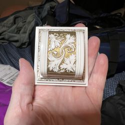 Vintage Celluloid Presentation Box For Rings W Purple Lining