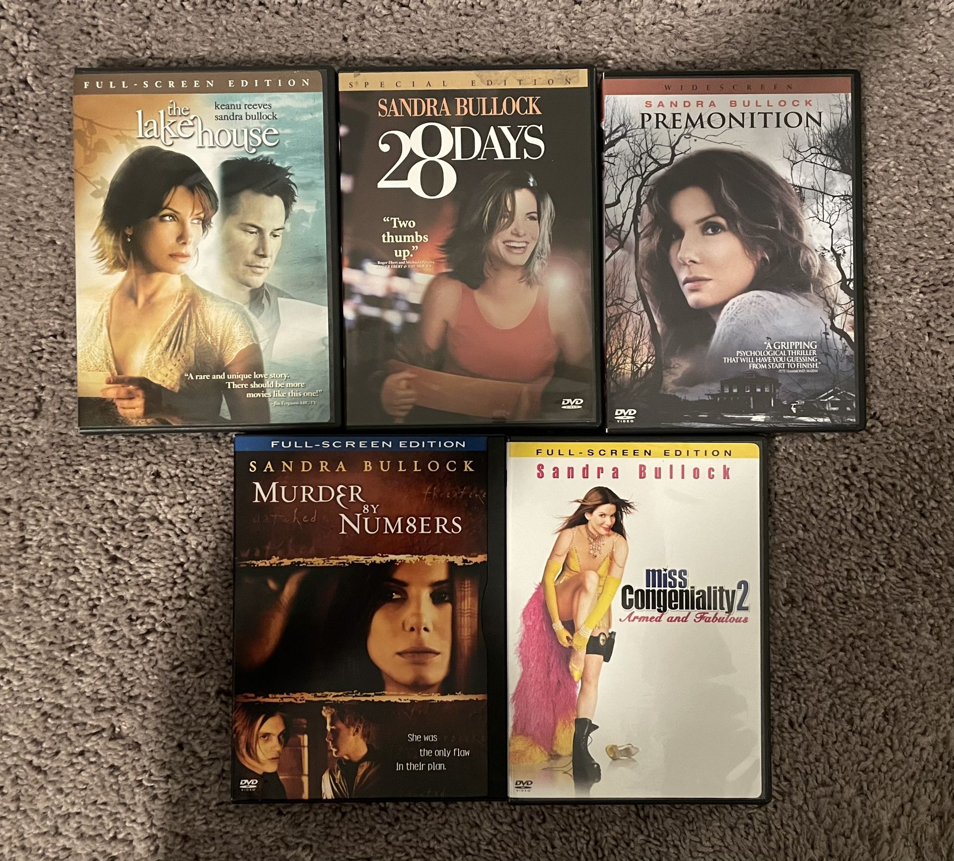 Assorted Sandra Bullock dvds (READ DESCRIPTION)