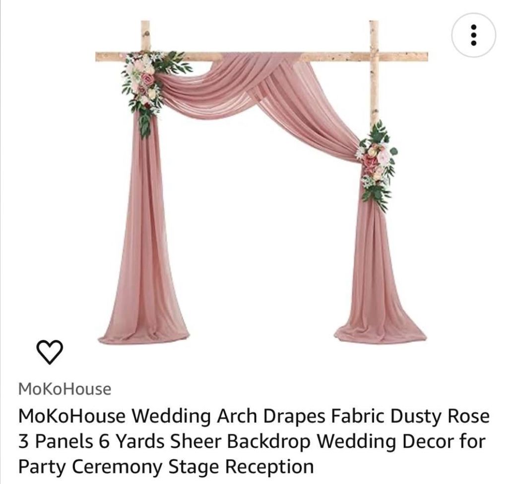3 Dusty Rose Swags For Arbor 