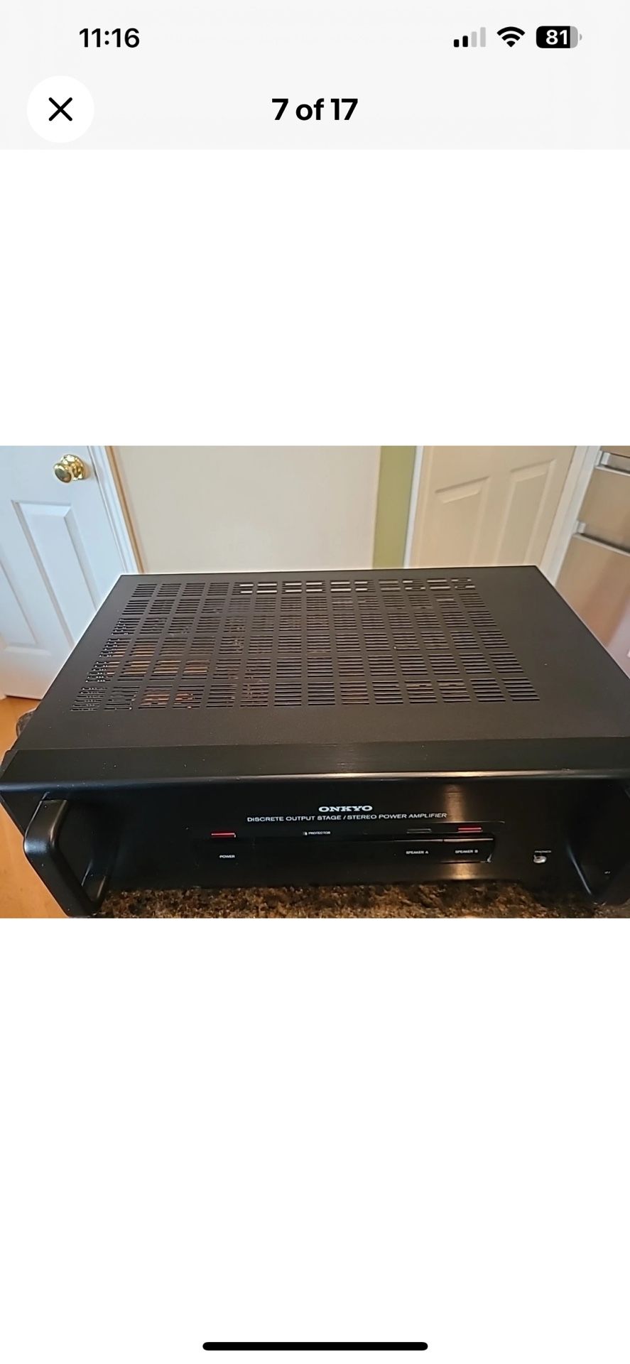 ONKYO VINTAGE M-501 Power Stereo Amplifier 2 Channel 150W per Channel EXCELLENT