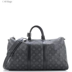 LOUIS VUITTON Monogram Eclipse Keepall Bandoulière 45