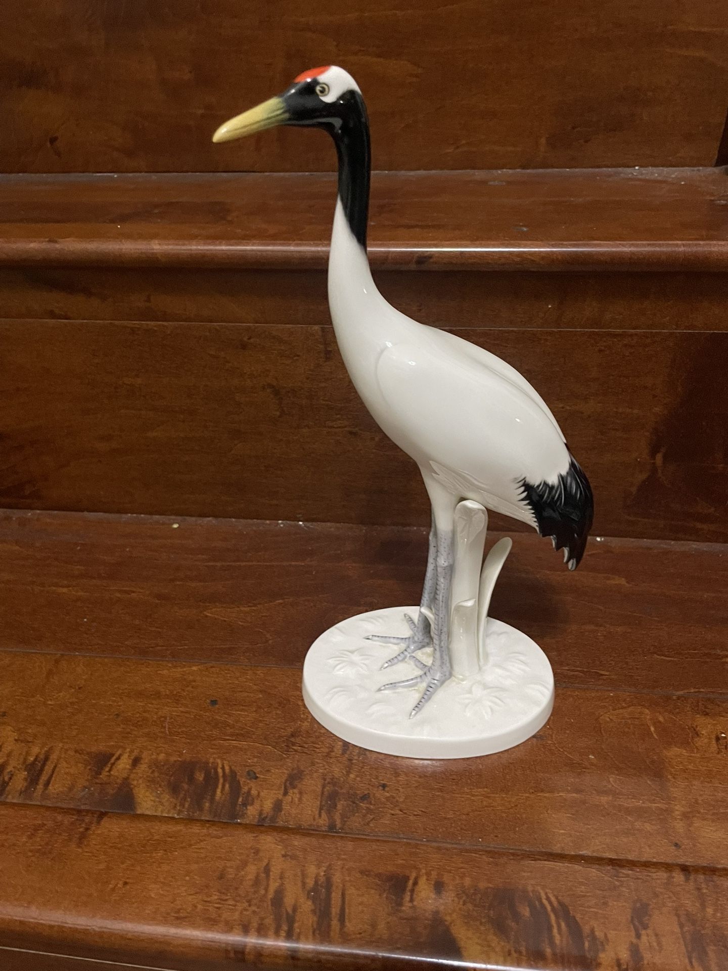 VTG MCM Mid-Century Noritake Studio Crane Figurine Bone China 11" Tall