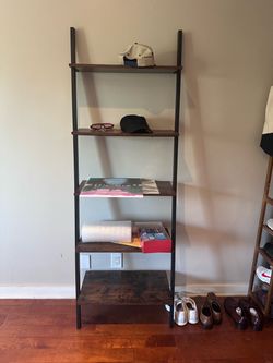 5-Tier Industrial Ladder Bookshelf Raelyn Ladder Bookcase