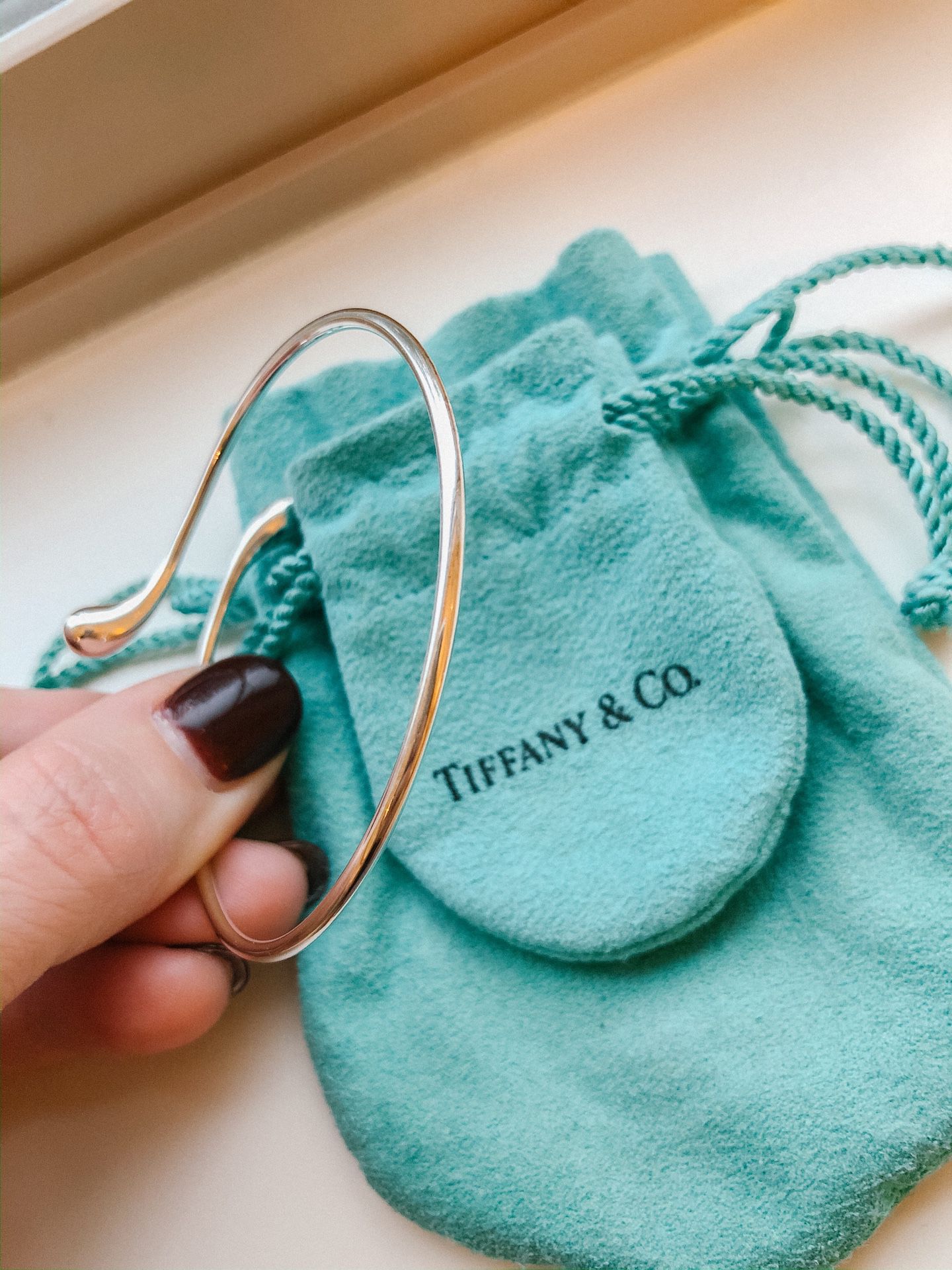 Authentic Tiffany & Co Elsa Peretti teardrop bangle