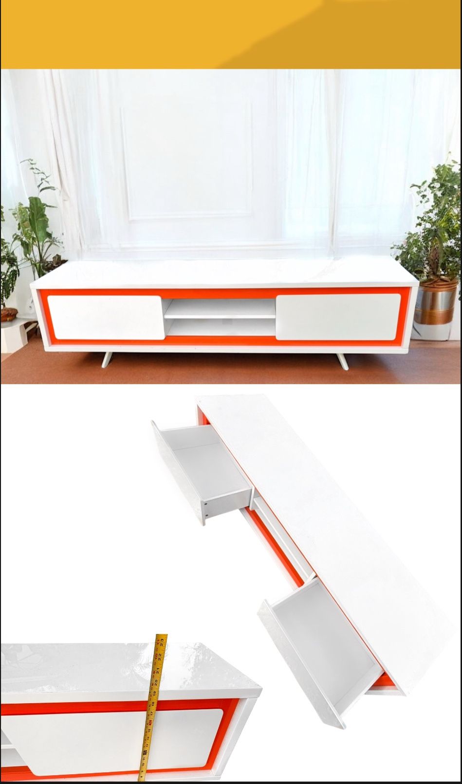 Retro Style Pangea Home Short Tv Stand
