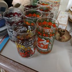 Vintage Coca-Cola 7Up Glasses