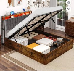 Full Under Storage Bed Frame With Charging Port 