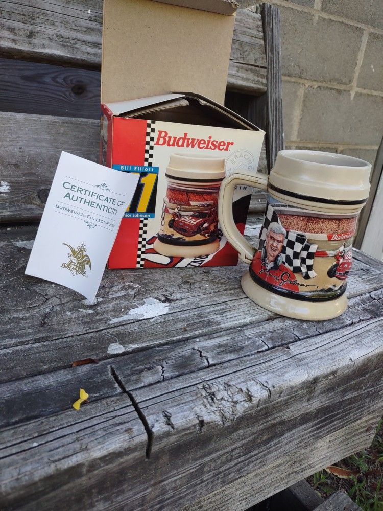 Budweiser Biee Elliott Jimmy Joshon Racing Mug 1993 Second In A Series