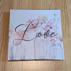Small “Love” Canvas Wall Art Picture