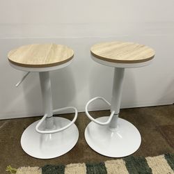 Height Adjustable Bar Stools (Set of 2)