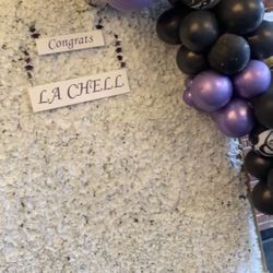 Flower Wall  With Personalization And Balloon Garland