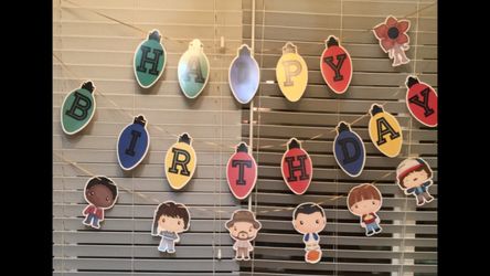 Stranger things birthday banner