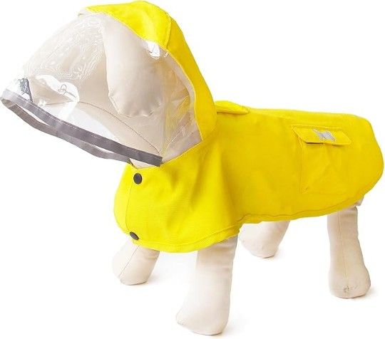 Dog Raincoat,Waterproof Rain Poncho with Hoodie, High Reflective Size Large