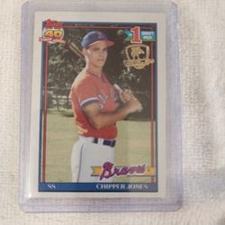1991 SERIES  CHIPPER JONES WITH DESERT  SHEILD STAMP  UN  GRADED