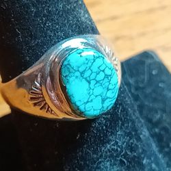 Sterling Silver Ring With Turquoise Stone