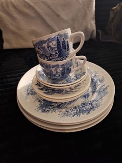 ENOCH/WEDGEWOOD "COUNTRYSIDE" BLUE AND WHITE
