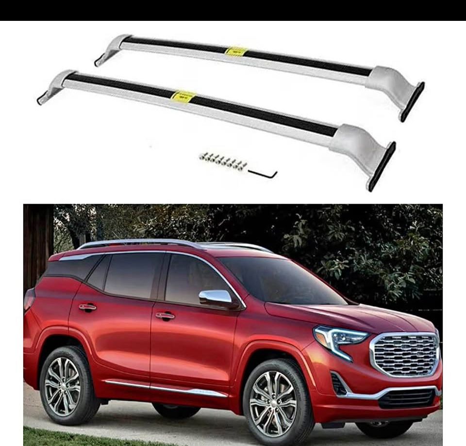 New Crossbar Cross Bar Roof Racks Fits for 2024-2026 GMC Acadia 2PCS Aluminum Silver Roof Rails Carg