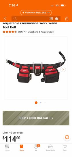 Milwaukee tool belt
