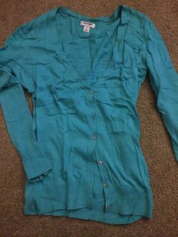 Blue cardigan. Size S