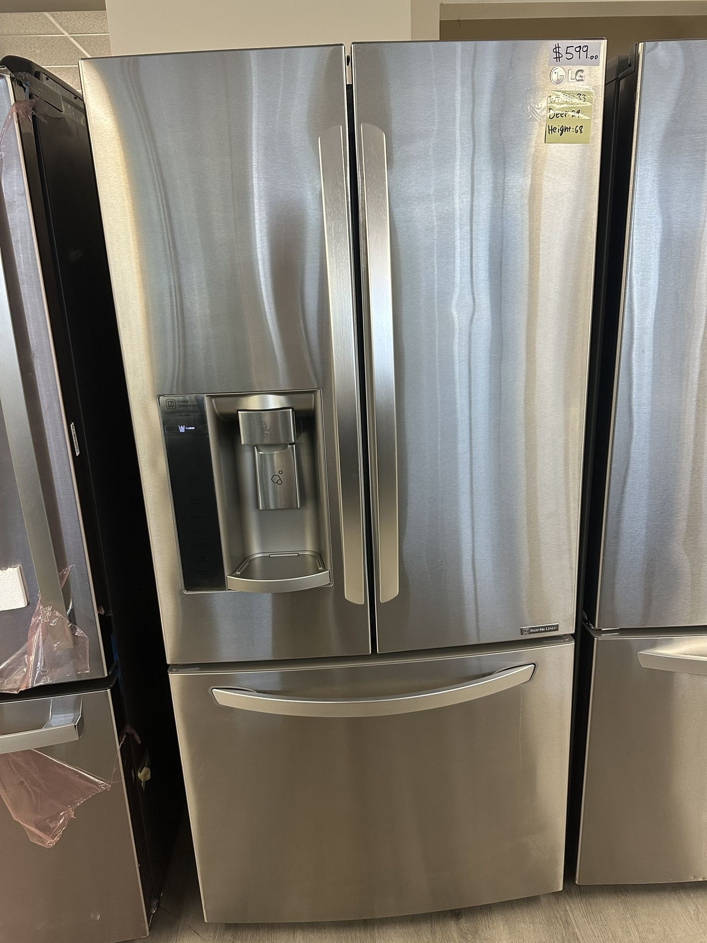Fridge 33 Wide Water And Ice