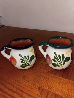Hand-Painted Talavera Ceramic Mugs Set of 2