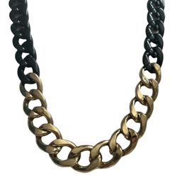 Gold tone thick chain