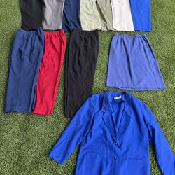 12 pieces pants skirt blazer vintage Alfred Dunner petite size 6,8,10