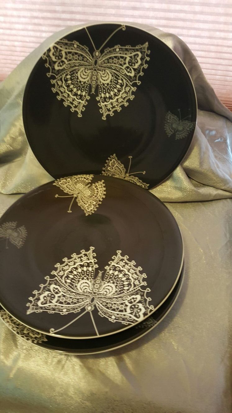 Roscher stoneware 4 Plates Discontinued Pattern