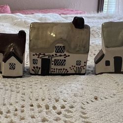 Mudlen End Studios Lot Of 5 Suffolk Cottage House Mini Ceramic Forge