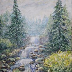 Original Art Painting "Waterfall" 