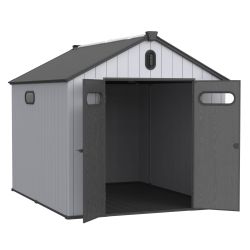 8*10ft resin plastic storage shed for backyard garden big spire Tool storage