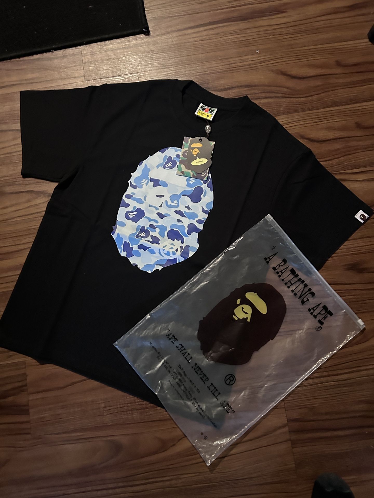 blue bape shirt