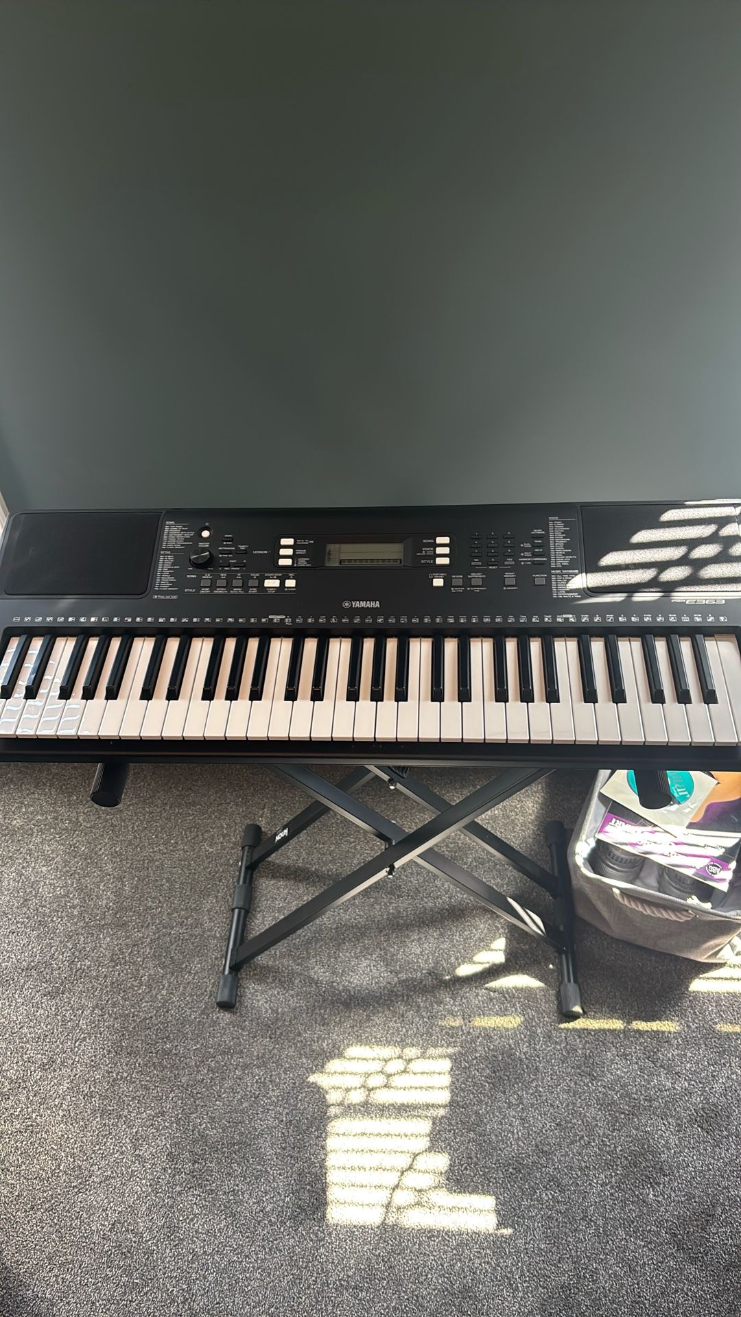 Yamaha Piano + Stand (needs Power cord)