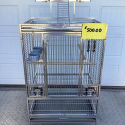 Bird / Parrot Stainless Steel Play Top Cage