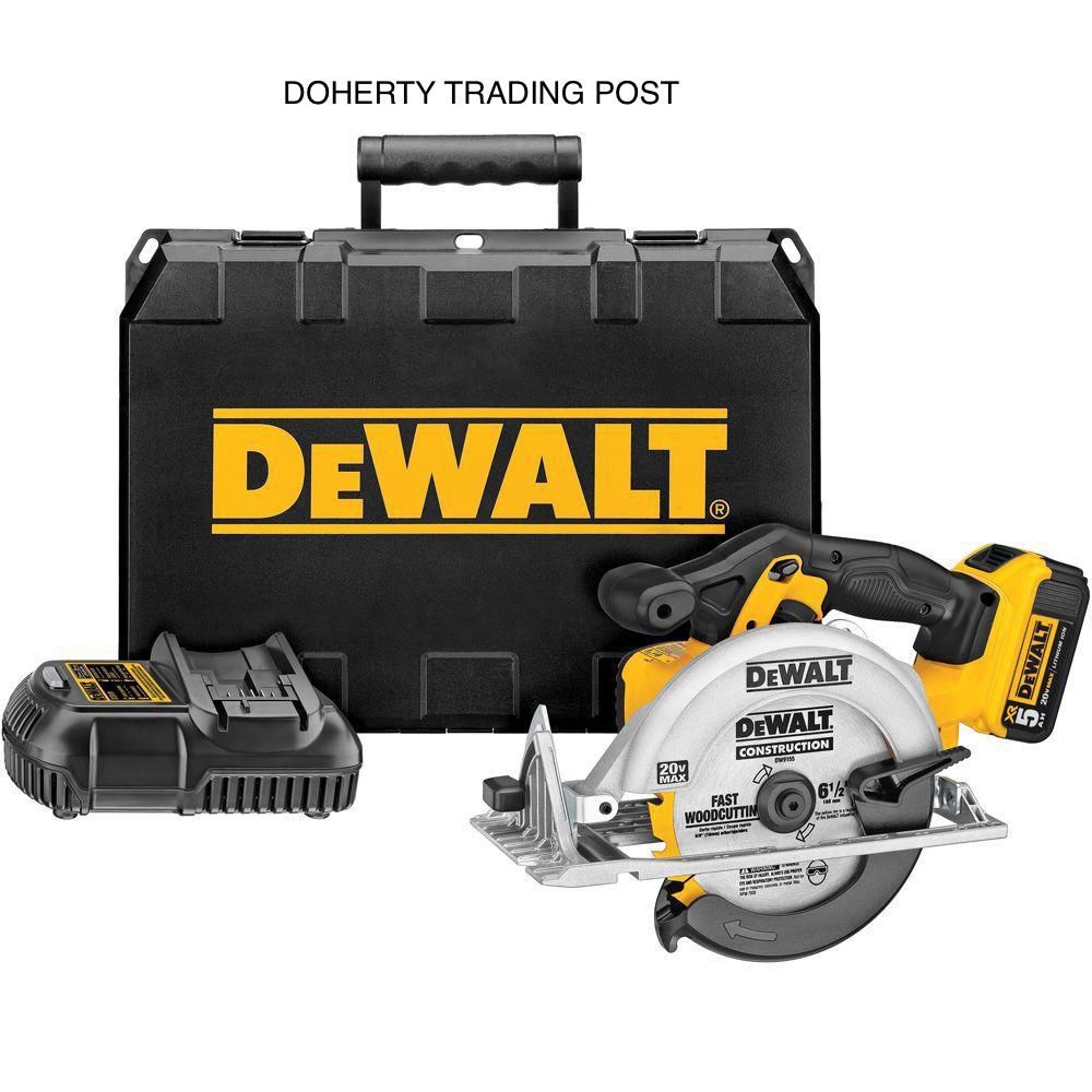 DEWALT 20-Volt MAX Lithium-Ion Cordless Circular Saw Kit with Battery 5Ah, Charger and Case
