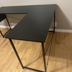 DDK Corner L - Shaped Desk Black 19” X 47” X 58”