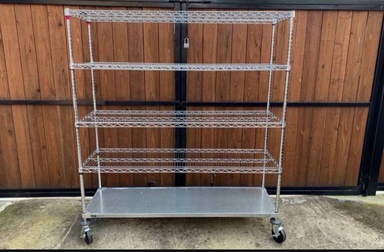 5 TIER WIRE SHELVING UNIT - 60”wide x 18” in- depth x 72" tall