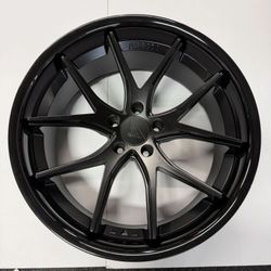 20" Ferrada FR2 20x9 5x112 +23 Matte Black W/ Gloss Black Lip