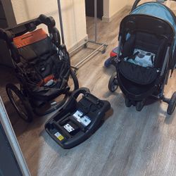 2 Strollers And The Attachment For Car Seat And Stroller All Together $100