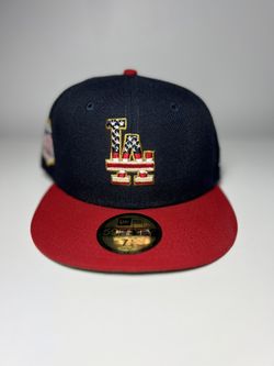LA Fitted Cap 4th Of July Edition Size 7 1/8