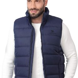 CAMEL CROWN Puffer Vest Men Quilted Winter Padded Sleeveless Jackets Gilet for Casual Work Travel Outdoor