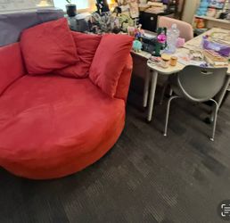 Big Red Swivel Chair