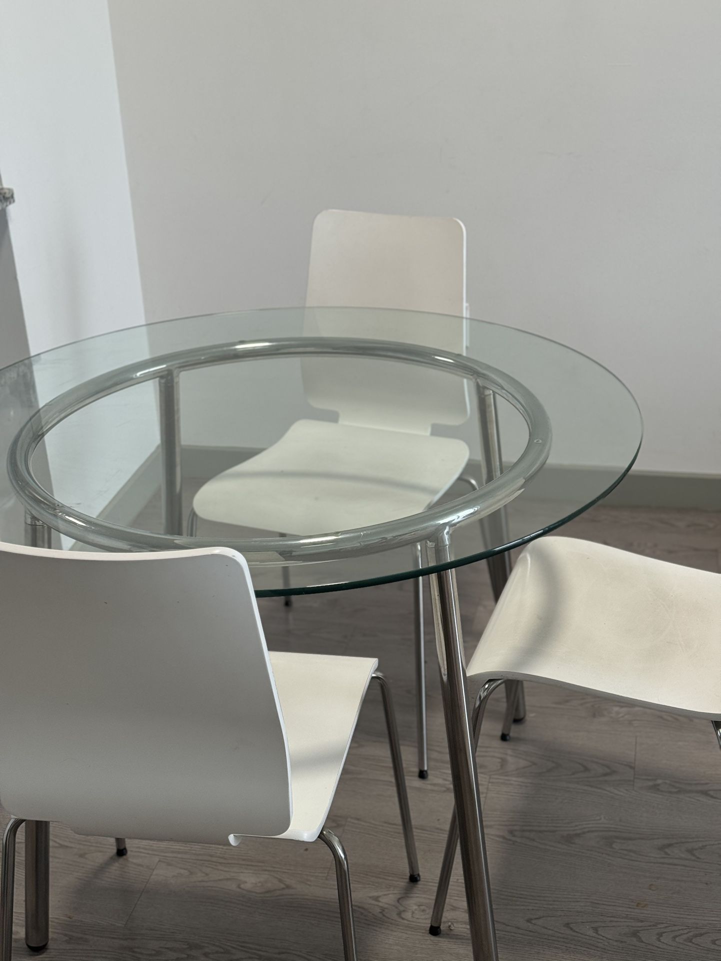 Glass Dining Table And Chairs Set