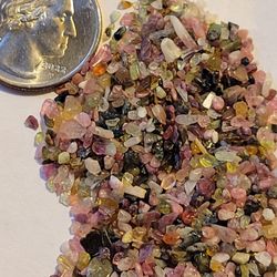 10 Gram NATURAL WATERMELON TOURMALINE CRYSTAL CHIPS
