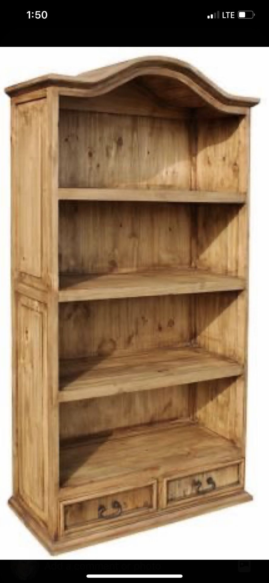 Pine wood book shelve