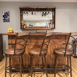 Rustic Bar set with Pub table