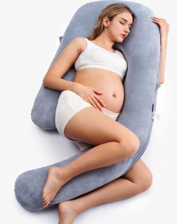 Momcozy U-Shape Pregnancy Body Pillow Gray